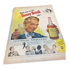 Vintage 1949 Sunny Brook Kentucky Whiskey Ephemera Print Ad 10.5” X 14” C .07 picture