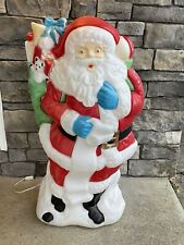 Vintage Santa’s Best Santa Claus Blow Mold  Toy Bag Sack List 42” picture