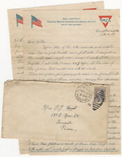 1918 Army YMCA Letter from Georgia Hospital Soldier w/Epidemic & Officer Dying picture