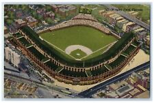 c1940 Wrigley Field Clubs Bears Football Team Baseball Chicago Illinois Postcard picture