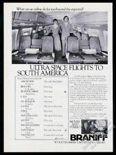 1977 Braniff International stewardess steward photo Ultra Space flight print ad picture