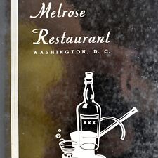 Vintage 1940s Melrose Restaurant Menu Commodore Continental Hotel Washington DC picture
