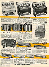 1967 ADVERT Catalina Professional Accordions Hohner Button German Harmonicas picture