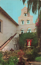 San Diego CA, Mission De Alcala Campanario Bell Tower & Shrine, Vintage Postcard picture