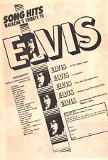 VINTAGE PRINT ADVERTISING ELVIS PRESLEY MUSIC SONG HITS MAIL ORDER CATALOG 1978 picture
