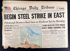 1946 Chicago Tribune Newspaper January 19 Steel Strike Talks picture