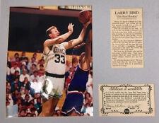 Vintage Larry Bird Boston Celtics Photograph And News Article Matted & Unframed picture