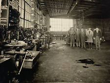 1920s Original Antique Photograph Garage Service Station Car Mechanics Interior picture