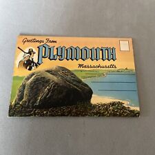 Antique Plymouth Mass Postcard Picture Book 1930s Wow Never Opened picture