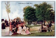 1919 Scenic View In The Park St Joseph Benton Michigan Vintage Antique Postcard picture