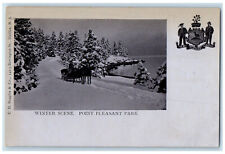 c1900's Winter Scene at Point Pleasant Park Nova Scotia Canada Postcard picture