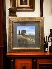 Gorgeous Italian Landscape Print Framed In 20” X 20” Gold Tone Frame ￼ picture
