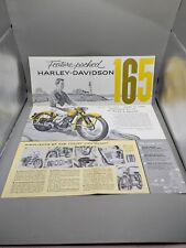 Vintage 1957 Harley-Davidson Model 165 Motorcycle Fold Out Brochure / Poster picture