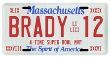 Tom Brady 6 Time Super Bowl Champion New England Patriots #12 MVP License plate picture