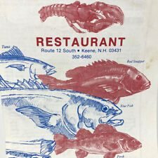 Vintage 1980s Keene Fish Market Restaurant Menu Route 12 South New Hampshire picture