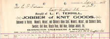 1898 L F TERRILL JOBBERS KNIT GOODS UNDERWEAR UNION SUITS BICYCKE HOSE GOLF HOSE picture