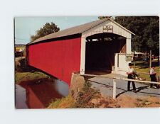 Postcard Covered bridge at Red Run Grist Mill New Holland Pennsylvania USA picture