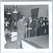 1964 Mickey Mantle & WTMJ Milwaukee Billiard Center Real Photo Snapshot Pool C54 picture