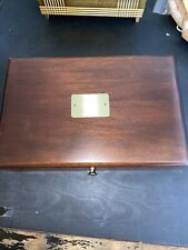 Stunning Solid Solid Cherry Cigar Humidor Box Jewelry Box Quality Brass Hardware picture
