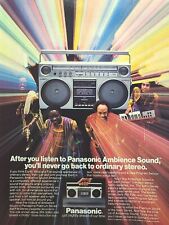 Panasonic Boom Box AM/FM Stereo Cassette Earth Wind Fire Vintage Print Ad 1982  picture