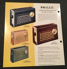 Original Philco Saddle Mate Portable Radio Sales Brochure Leather picture