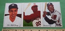  Aaron DiMaggio Robinson 1967 Topps design uncut panel of (3) Baseball cards picture