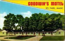 1950'S. GOODWIN'S MOTEL. SO. PARIS, MAINE. POSTCARD. TM21 picture