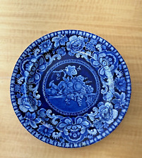 1820s Staffordshire Blue Transferware Plate Fruit Table picture