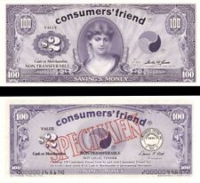 Consumers' Friend Savings Money - dated 1972 American Bank Note Specimen - Like  picture