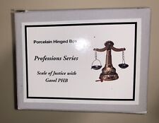 SCALES OF JUSTICE hinge box w/ Gavel Trinket PHB Professions Midwest Cannon Fall picture
