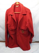 Official BSA Red Wool Brag Coat Boy Scout Felt Wolf Red Arrow Patch 44 Jacket picture