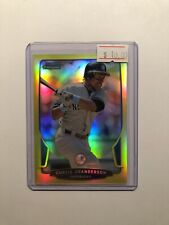 2013 Bowman Chrome Baseball Canary Yellow #16 CURTIS GRANDERSON Yankees #'d/10 picture