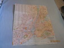 VINTAGE GREATER NEW YORK + TOURIST MANHATTAN  MAP National Geographic July 1964 picture