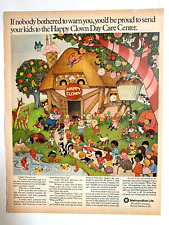 1972 Print Ad  Metropolitan Life 13in x 10 in Happy Clown Day Care Center picture