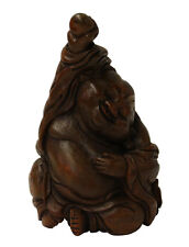 Chinese Bamboo Carved Happy Buddha Figure Display cs2084 picture