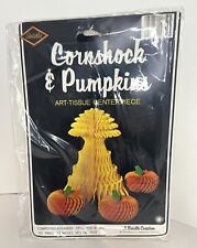 NOS Beistle 1979 One Cornshock & Pumpkins Art Tissue 12