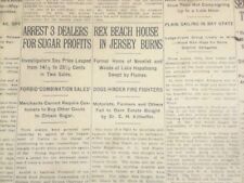 1920 APRIL 27 NEW YORK TIMES - REX BEACH HOUSE BURNS IN NEW JERSEY - NT 8292 picture