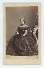Antique CDV Circa 1870s Lovely Elegant Woman in Dress Pickering Birmingham, UK picture