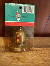 Vintage Walmart Christmas Trim bell w/teddy bear in package NOS package yellowed picture