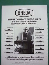 2/1980 PUB BREDA BRESCIA BITUBE COMPACT 40L 70 CORVETTES HELICOPTER DOORS AD picture