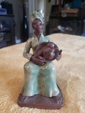 Things Jamaican 1980s Figurine Folk Art Pottery Vintage Red Clay Glazed Statue picture