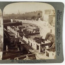 Herculaneum Ruins Naples Italy Stereoview c1893 Ancient Ercolano Campania A2608 picture