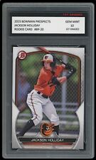 Jackson Holliday 2023 Bowman Prospects Topps 1st Graded 10 Rookie Card Orioles picture