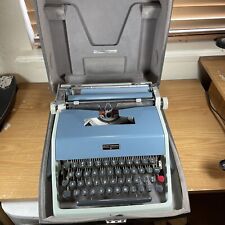 Vintage 1960's Olivetti Underwood 21 Portable Typewriter and Case With Key picture