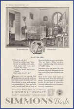 Vintage 1917 SIMMONS Beds Baby Cribs Ephemera Kenosha WI Print Ad picture