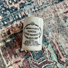 Antique James Keiller & Sons Dundee Orange Marmalade Crock England 1lb Vintage picture