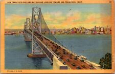 Vintage 1952 Postcard;  SAN FRANCISCO.OAKLAND BAY BRIDGE PC105 picture