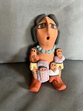 Signed Native American Navajo STORYTELLER Four Children Art Pottery Sculpture picture