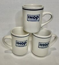 Vintage IHOP Coffee Mug Delco White Ceramic Restaurant Ware 3.75 Inches 3 Avail picture