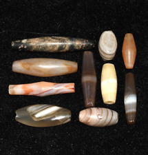 10 Genuine Ancient Central Asian & Middle Eastern Agate Stone Beads picture